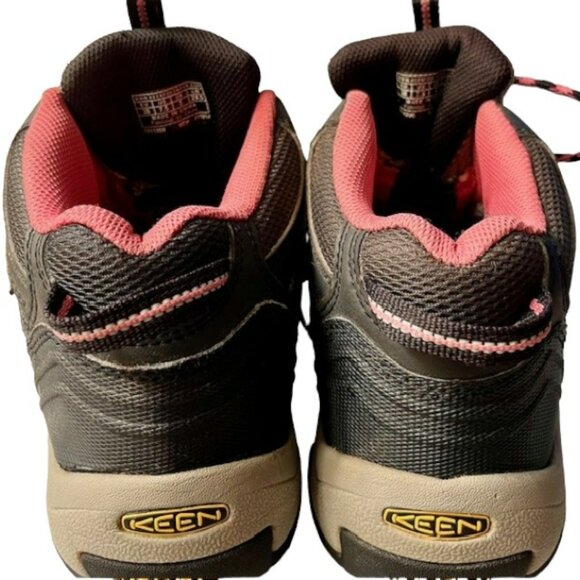 KEEN Koven Mid Waterproof Hiking Boots - Gray/Pink - 7.5 - Picture 6 of 11